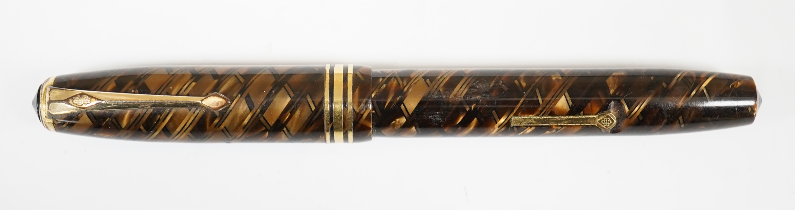 A Conway Stewart No.58 in tiger's eye